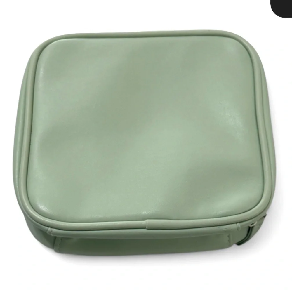 Summer Fridays Mint Green Cosmetic Travel Pouch | Skincare Makeup Bag-Clean Girl
